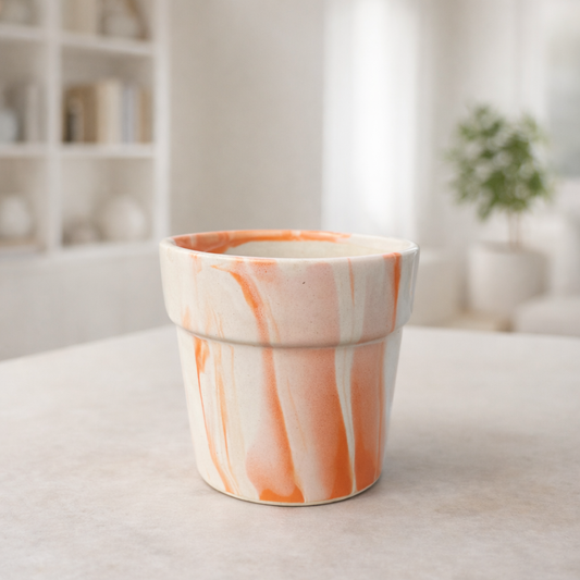 4-inch Tapered Round Ceramic Pot