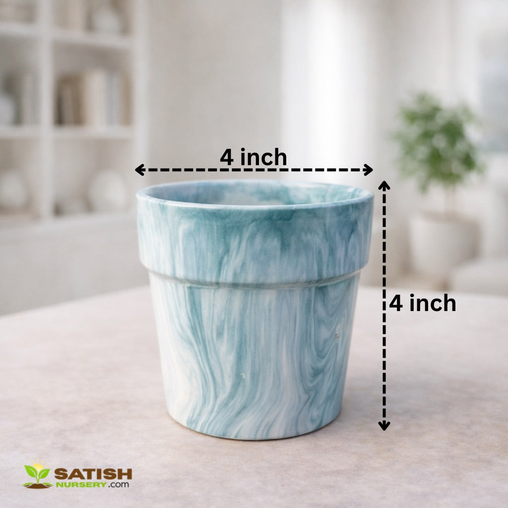 4-inch Tapered Round Ceramic Pot
