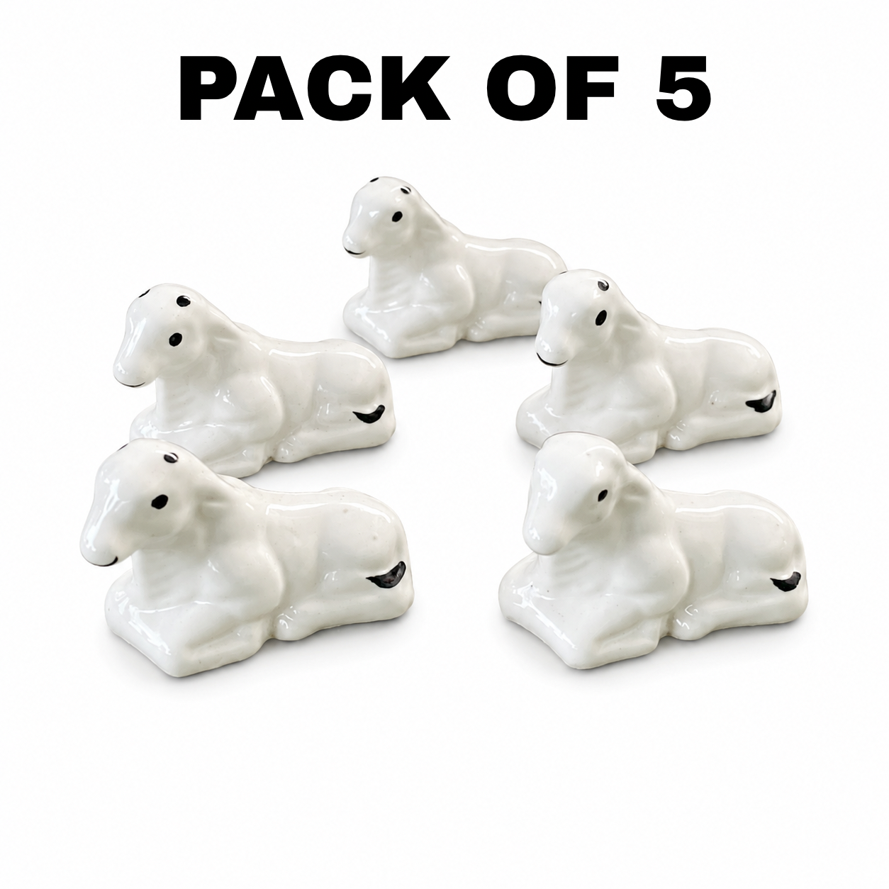 Sheep Ceramic Toys Pack of 5