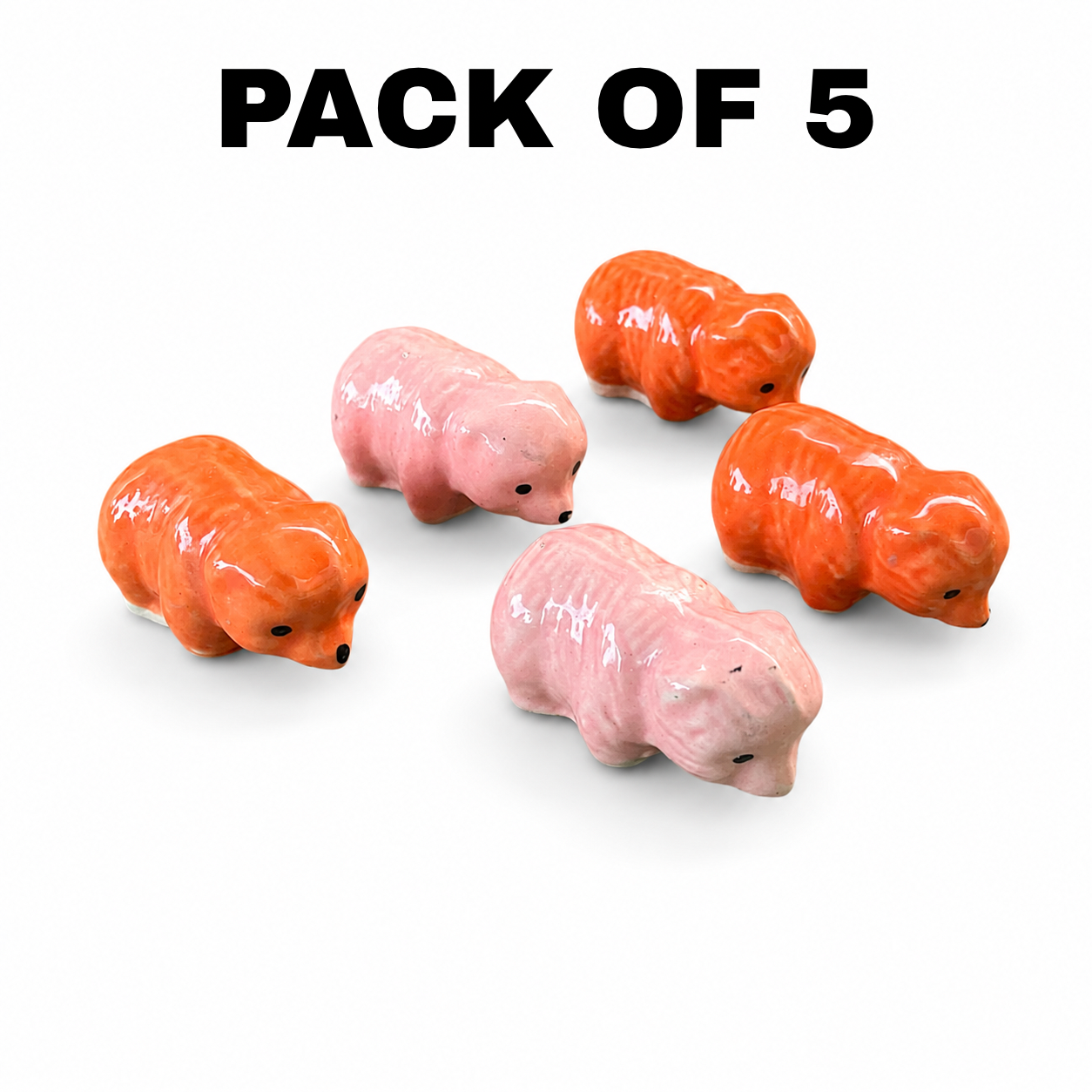 Pig Ceramic Toy Pack of 5