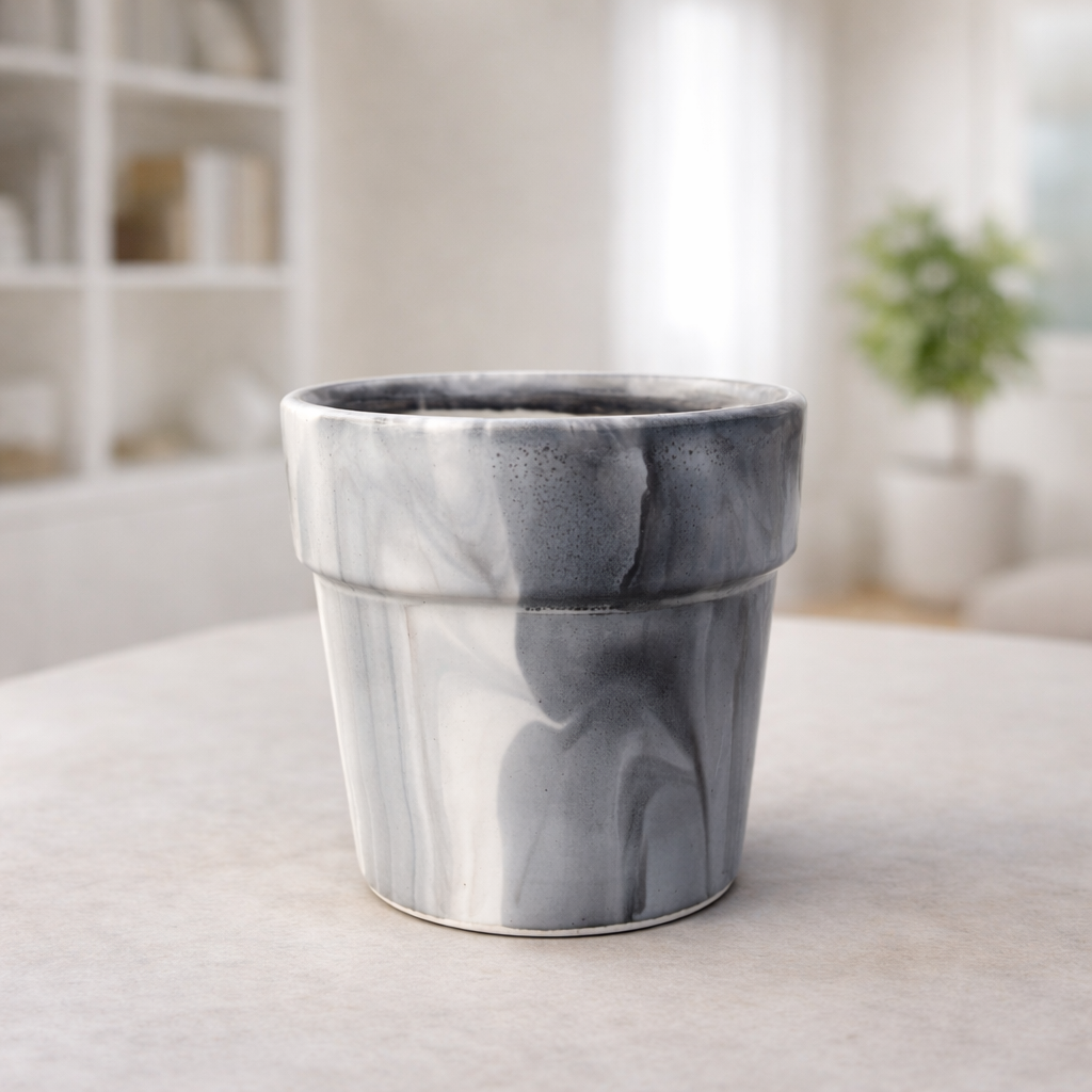 4-inch Tapered Round Ceramic Pot