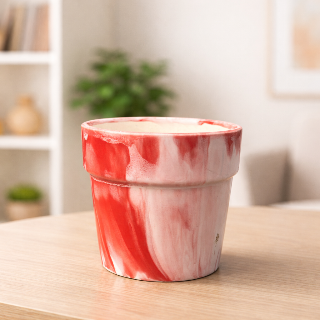4-inch Tapered Round Ceramic Pot