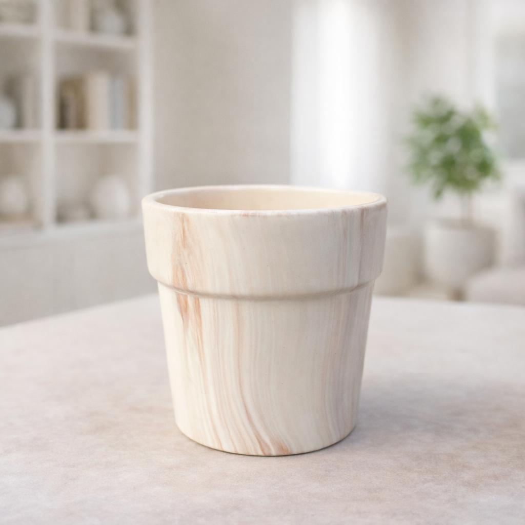 4-inch Tapered Round Ceramic Pot