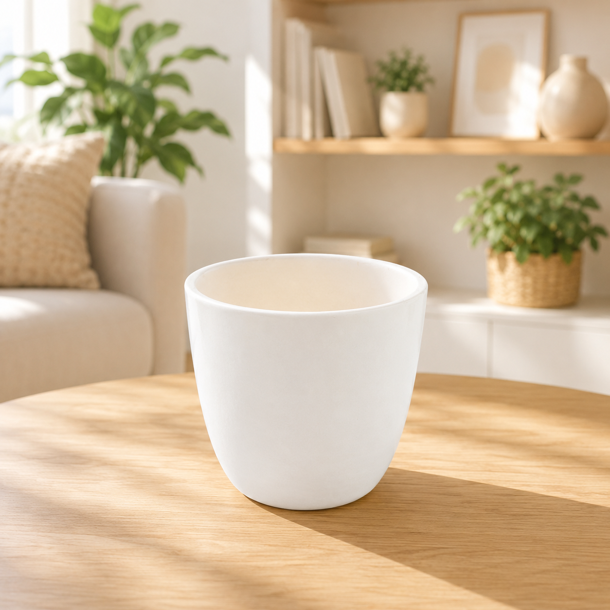 Luna White Planter