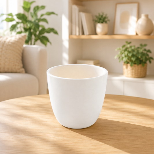 Luna White Planter