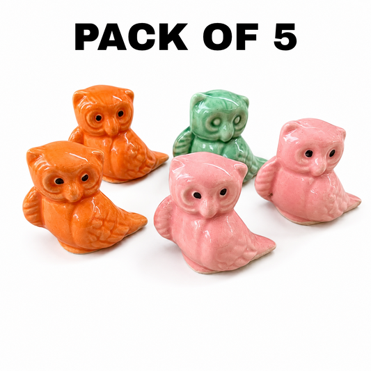 Owl Ceramic Toy Pack of 5