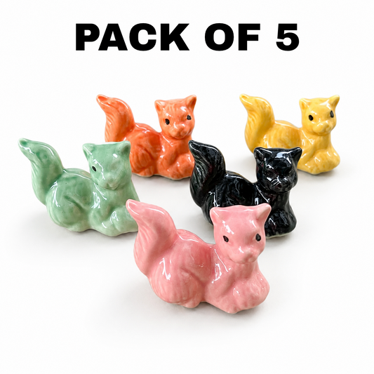 Squirrel Ceramic Toys Pack of 5