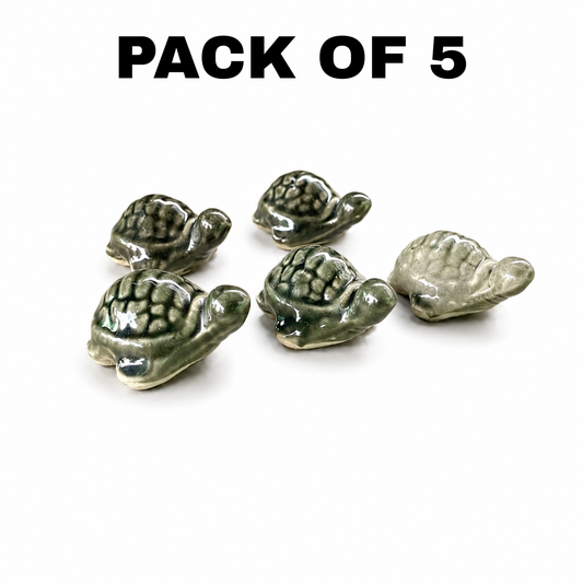 Turtle Mini Ceramic Toy Pack of 5