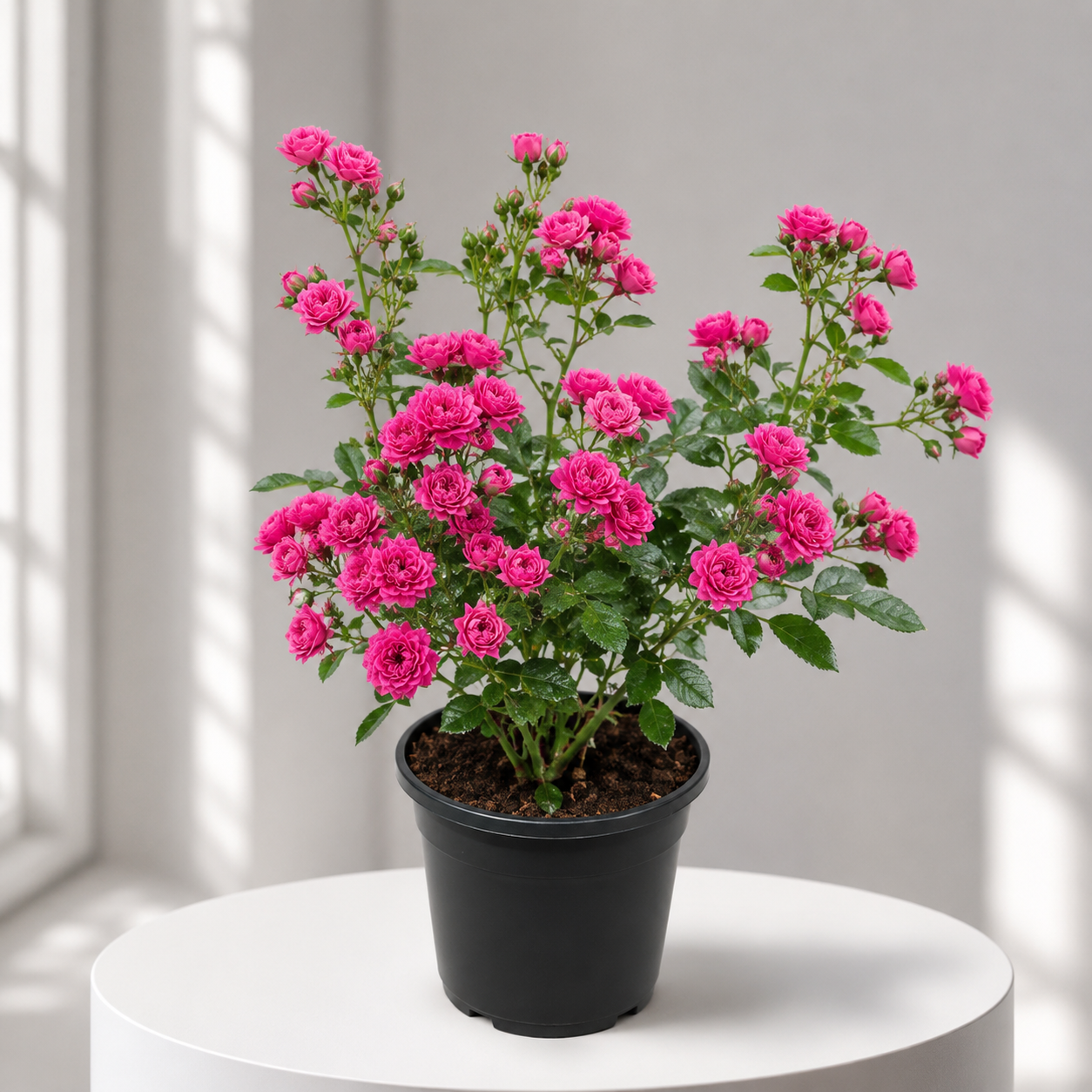 Creeper Rose Button Rose in Plastic Pot