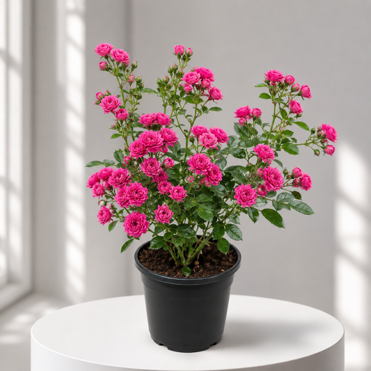 Creeper Rose Button Rose in Plastic Pot