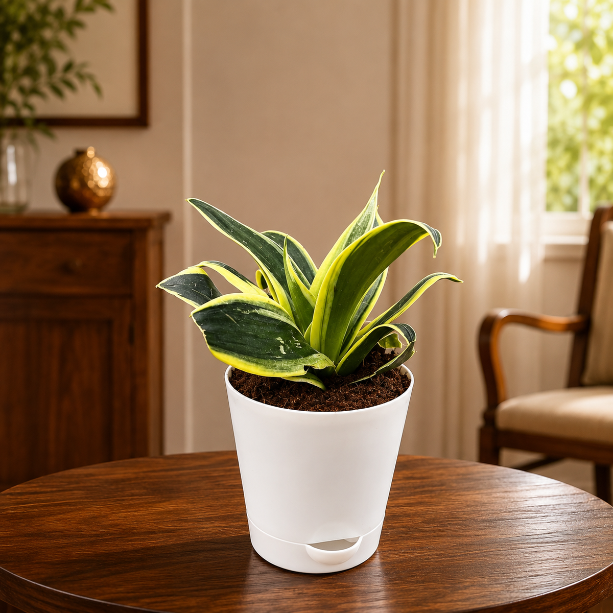 Snake Plant Dwarf Hahnii in Plastic Pot